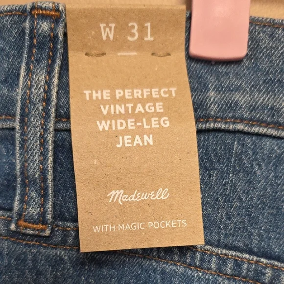 Madewell Women's Straight Leg Blue Jeans - Picture 6 of 8